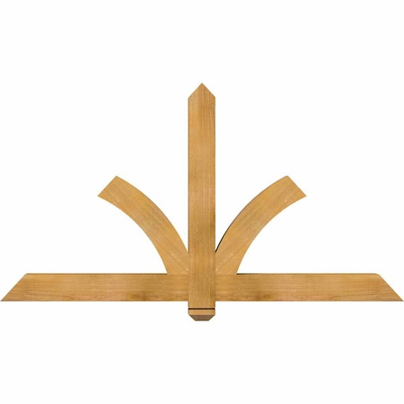 Ekena Millwork Redmond Rough Sawn Timber Gable Bracket, Western Red Cedar, 60"W x 32"H x 4"D x 4"F, 13/12 Pitch GBW060X32X0404RED00RWR